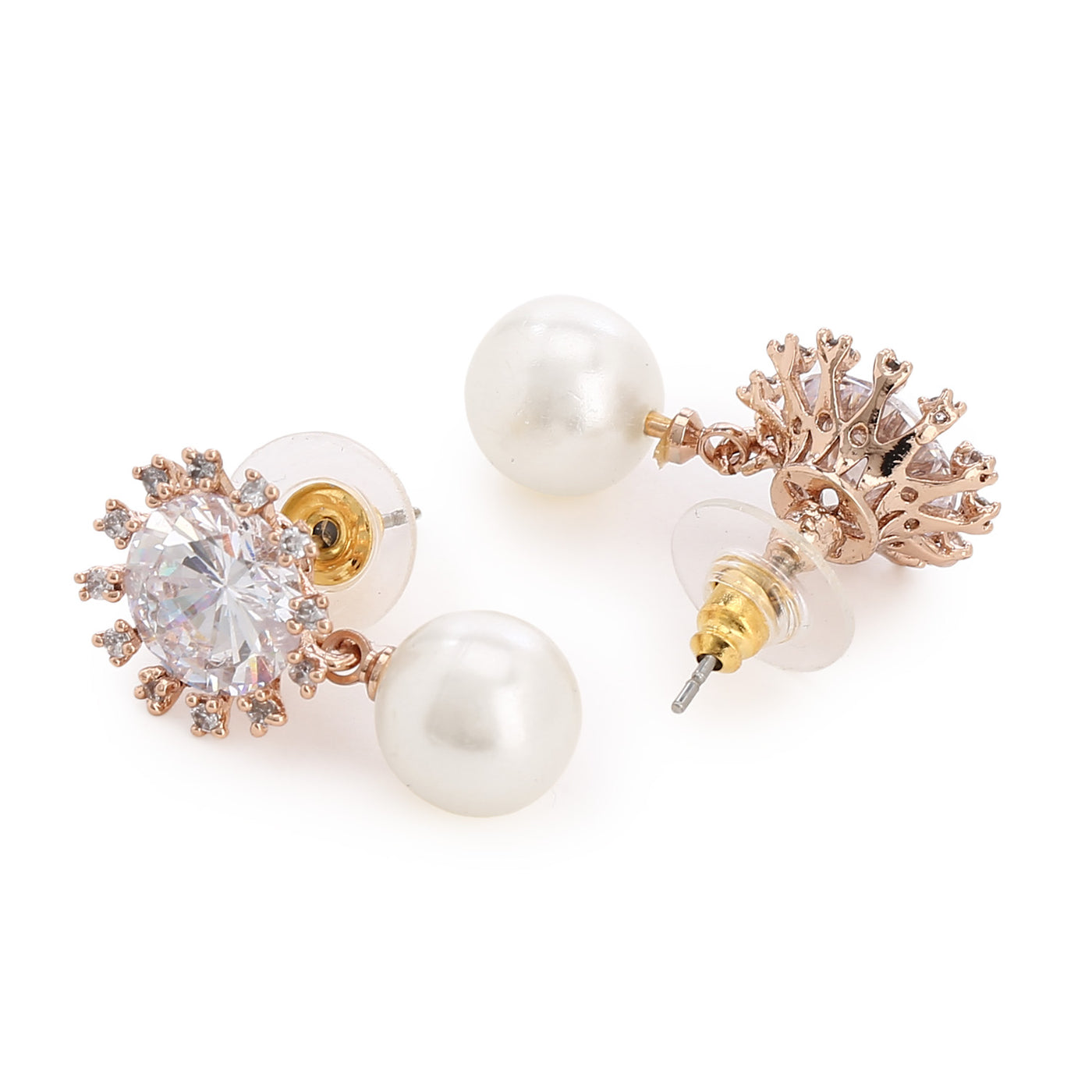 Pearl Drop AD stone Earrings