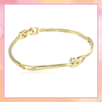Estele  Gold Plated Sign Cuff Bracelet  for women