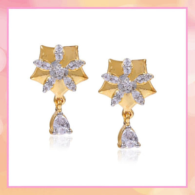 Zircon Crystal Star Stud Earrings