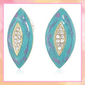 Estele Pink Eye shaped fancy latest Studs for women