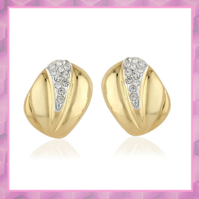 Two tone diamond Stud Earrings