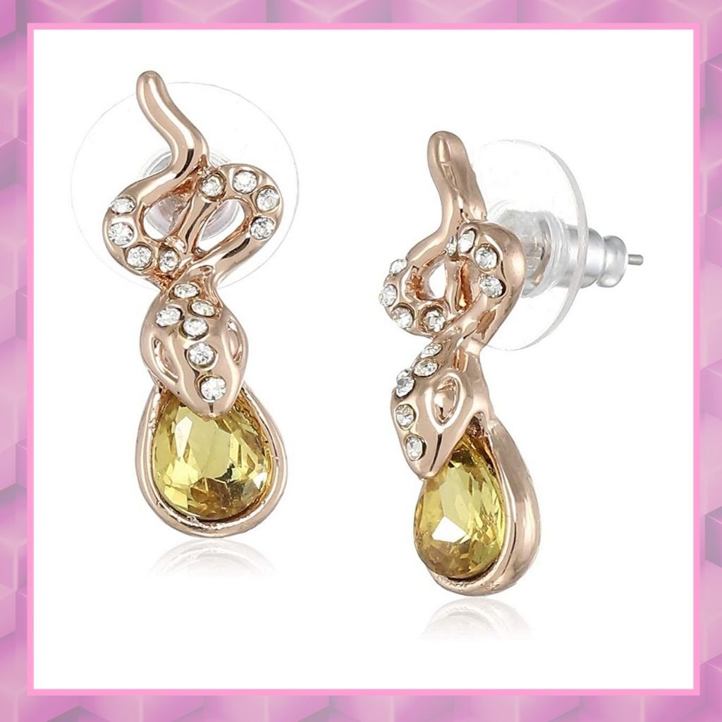 Estele  Rose Gold Plated Swinging  Stud Earrings for women