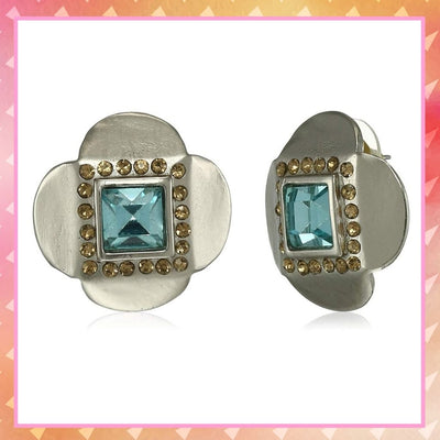 Estele silver colour petal trending earrings for women