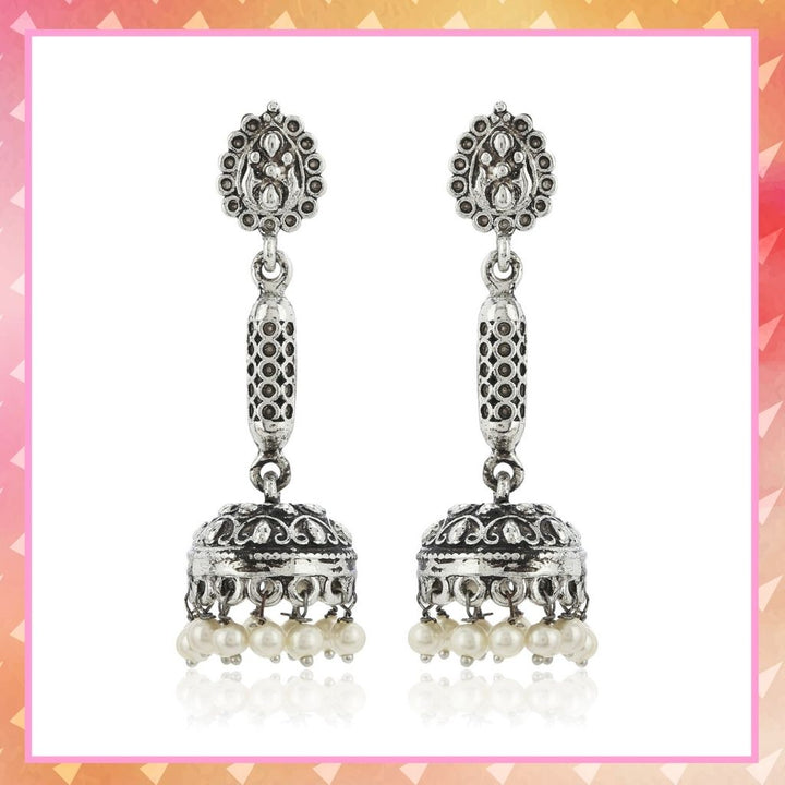 Pearl drop long Jhumka Earrings