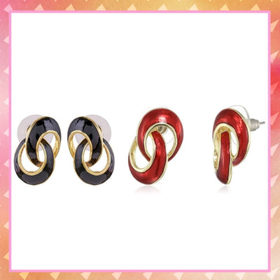 Estele Valentines Day Special Jewellery Earrings Combo For Girls & Women