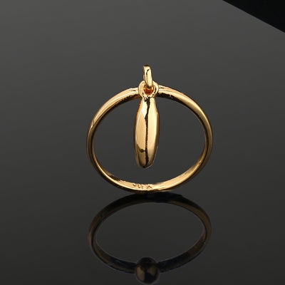 Estele Gold Plated Drop Designer Finger Ring for Women