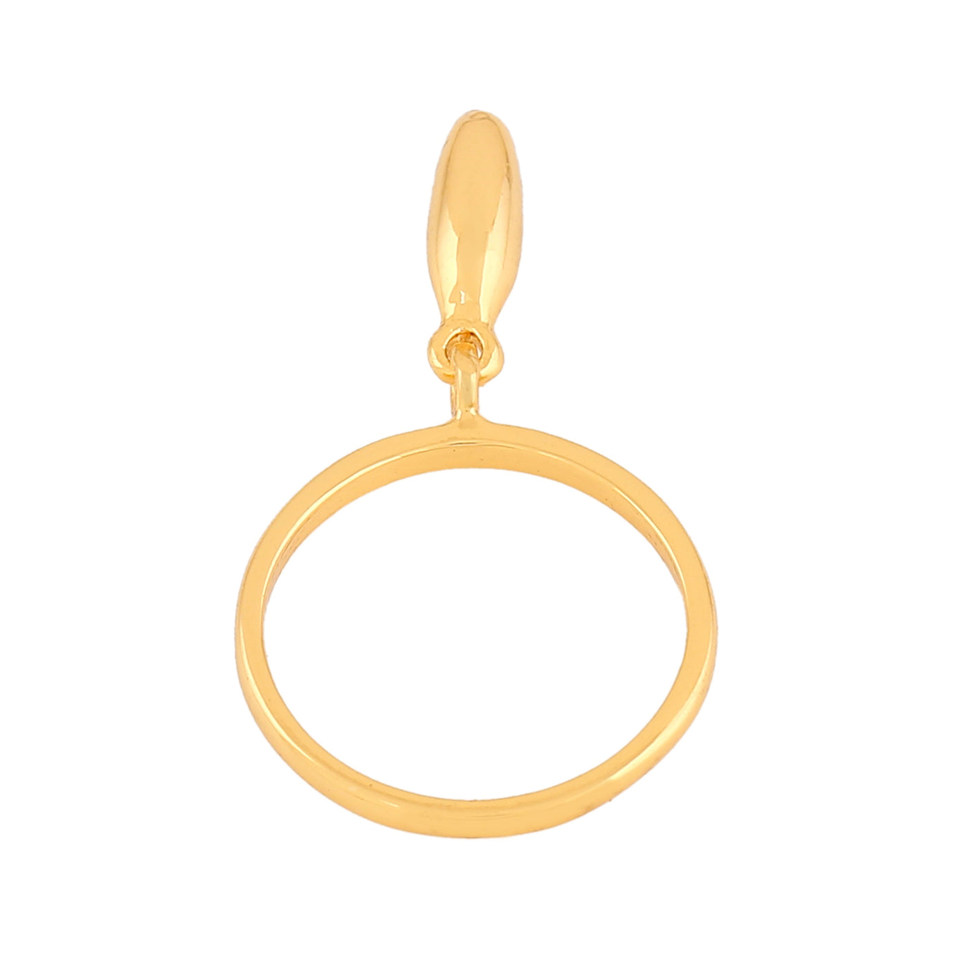 Estele Gold Plated Drop Designer Finger Ring for Women