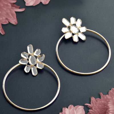 Aiyna Flower Hoop Earrings