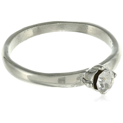 Estele Silver Band With White Stone ring  For Women  (non adjustable)