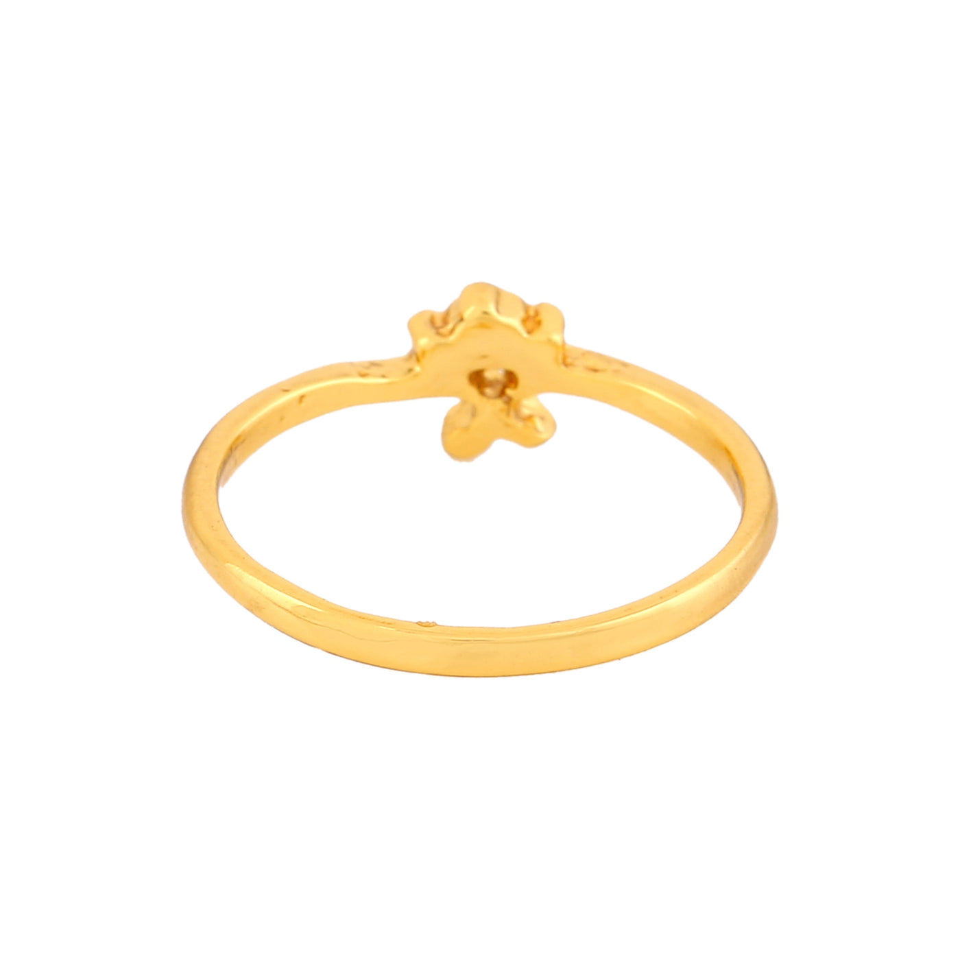 Estele Gold Plated Lovely Finger Ring with Crystals for Women