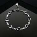 Estele Rhodium Plated Geometric Designer Bracelet for Women