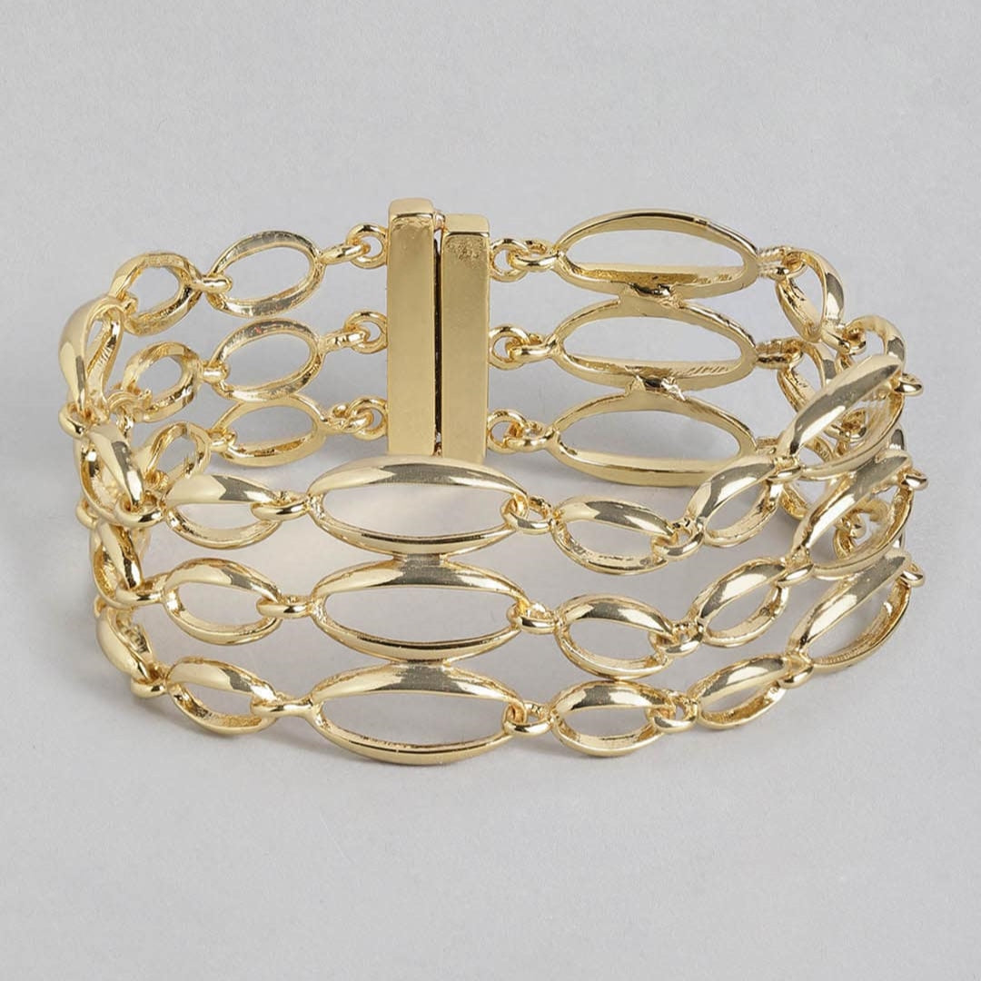 Estele  gold plated Multi Bubble Trendy Bracelet for Women