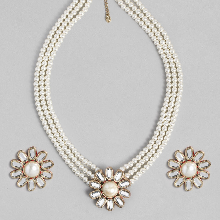 Polki Collection Neutral Designer Pearl Jewelry Necklace