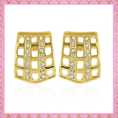 Gold Tone Plated Casual Stud Earrings