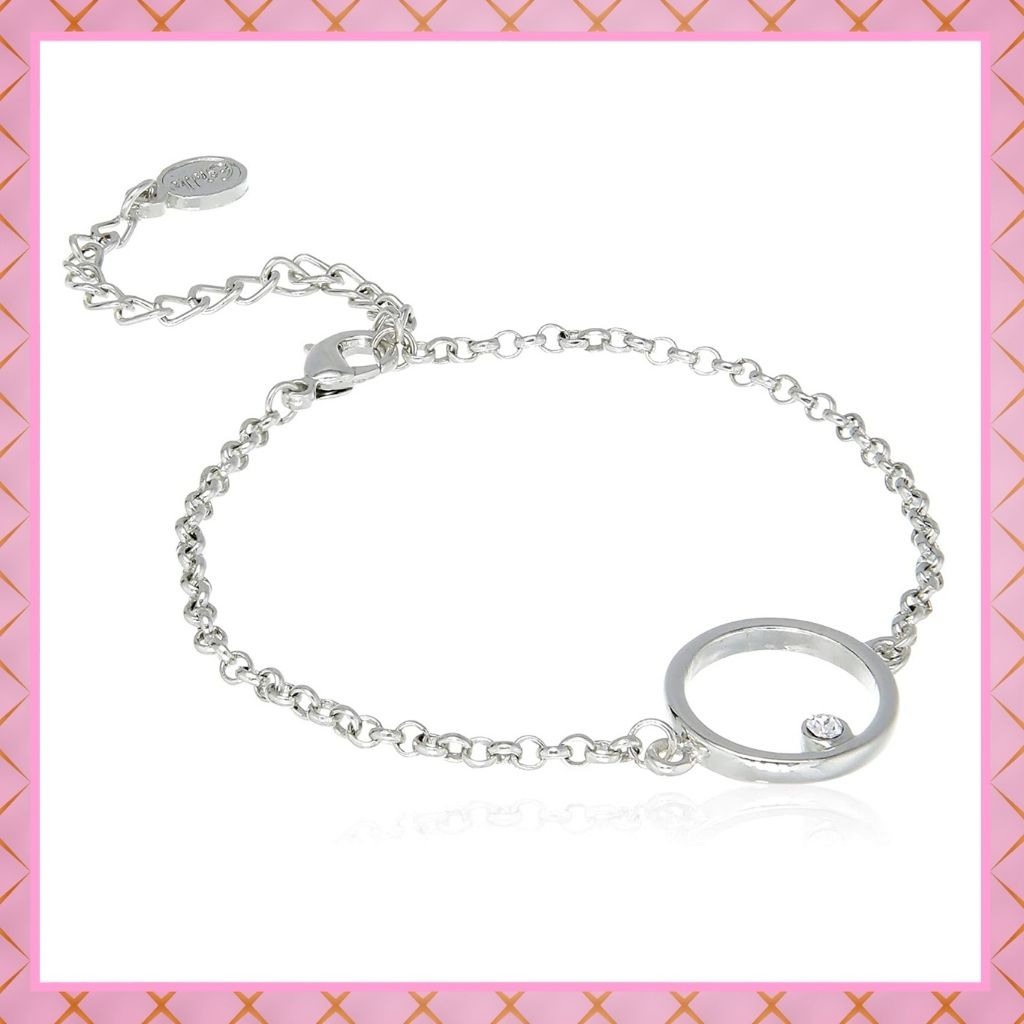 Estele Rhodium Plated Polaris Chain Bracelet for women