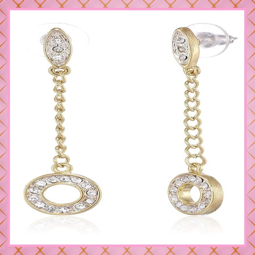 Estele  Gold Plated  coin Dangle Earrings for women