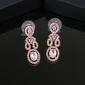 Estele Rose Gold Plated CZ Sparkling Earrings for Women