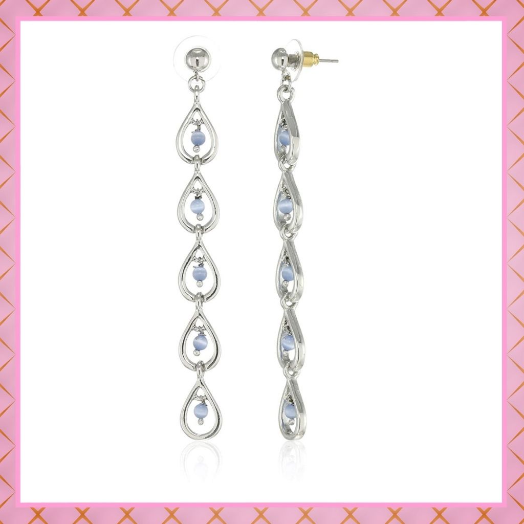 Estele Silver Rhodium Plated American Diamond Ear cuffs Earrings for Girls and Women