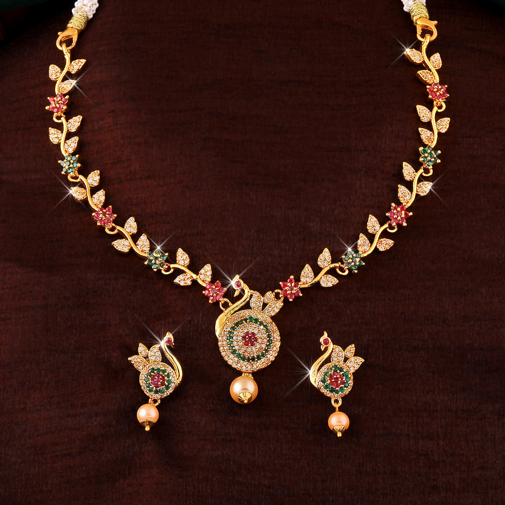 Peacock Grt Long Necklace Peacock Necklace