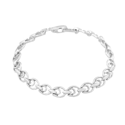 Estele Rhodium Plated Hula Hoop Bracelet for women