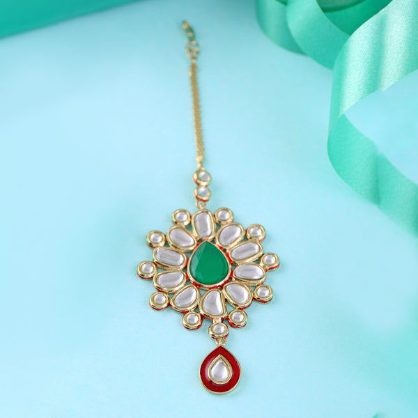 Traditional Kundan Maang Tikka for Women