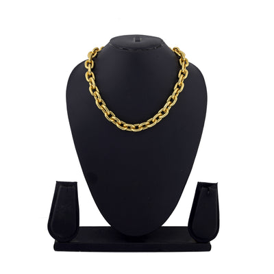 Estele Gold Plated Chunky Link Designer Cuban Necklace for Women