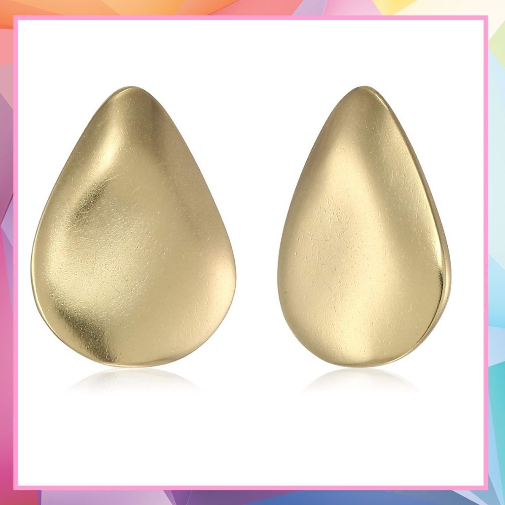 Estele Smooth Gold plated Studs latest earrings for women