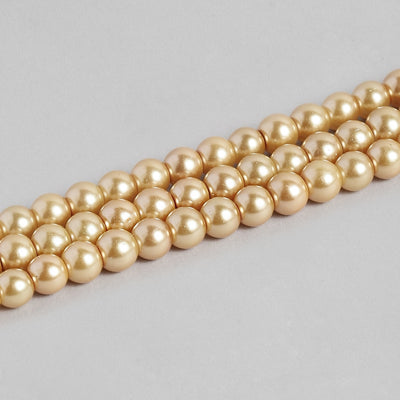 Estele - Gold Pearl Three Line Bracelet