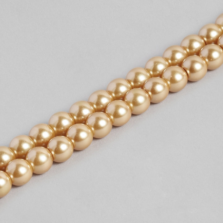 Estele - Gold Pearl Double Line Bracelet