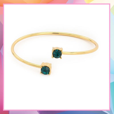 Estele Green Stone Bangle Modal Bracelet For women