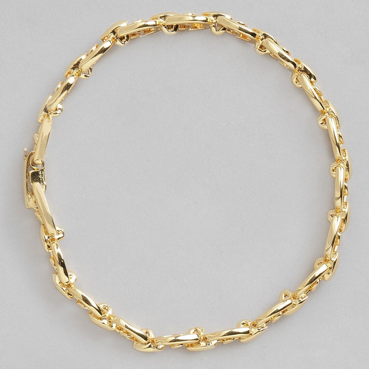Estele Gold Plated Hula Hoop Bracelet with Box Clasp for women