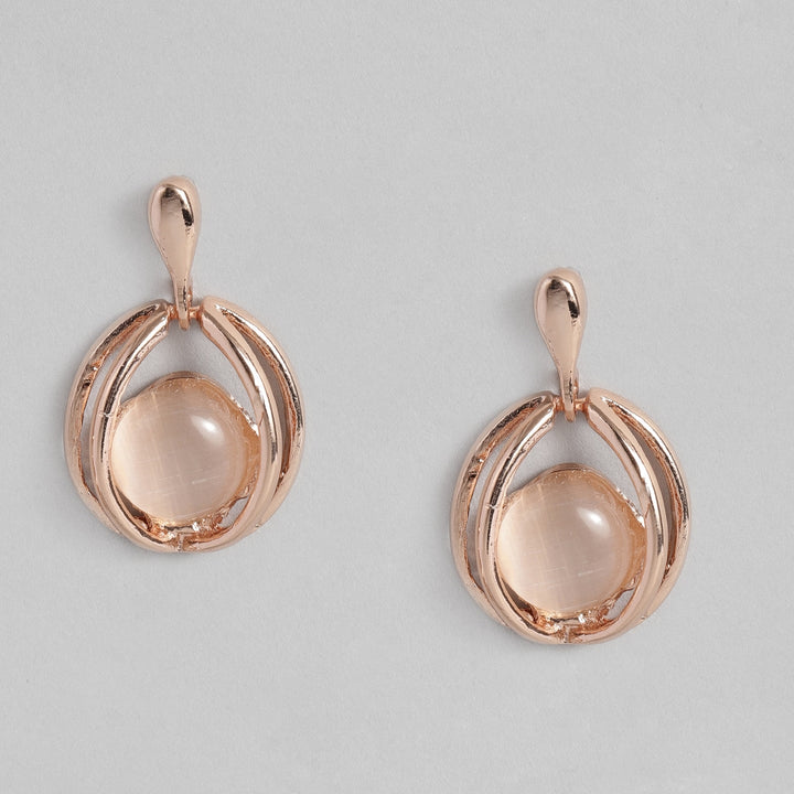 Estele 24 KT Rosegold Plated Fancy Shell Pendent Set for Women / Girls