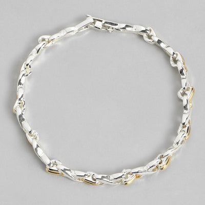 Estele  Gold and Silver Plated Bridged Iternity Bracelet for women