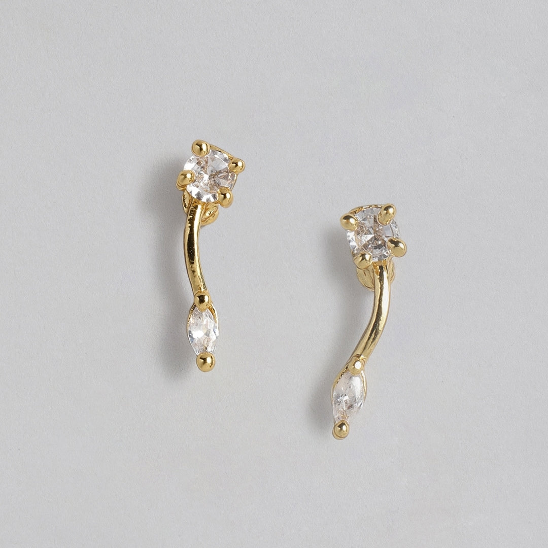 Estele 24 Kt Gold Plated American Diamond Necklace Set for Women