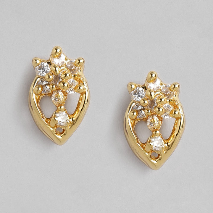 Modern Gold plated American Diamond Star wave Necklace