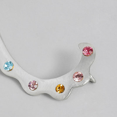 Estele Silver plated cuff type latest earrings for women