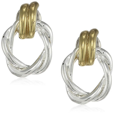 Estele  Gold Plated Bud Flower Dangle Earrings for women