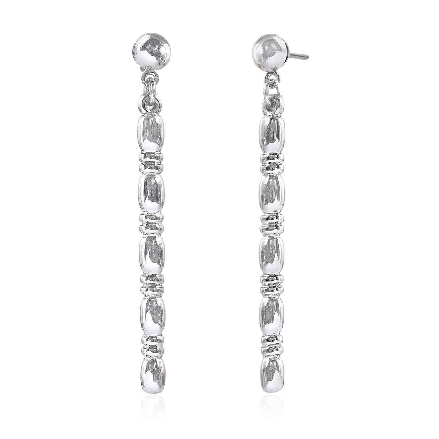 Single Tassel Silver Plated Earrings