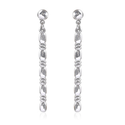 Single Tassel Silver Plated Earrings