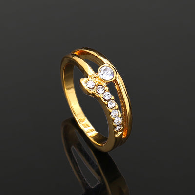 Estele Gold Plated Gorgeous Finger Ring for Women