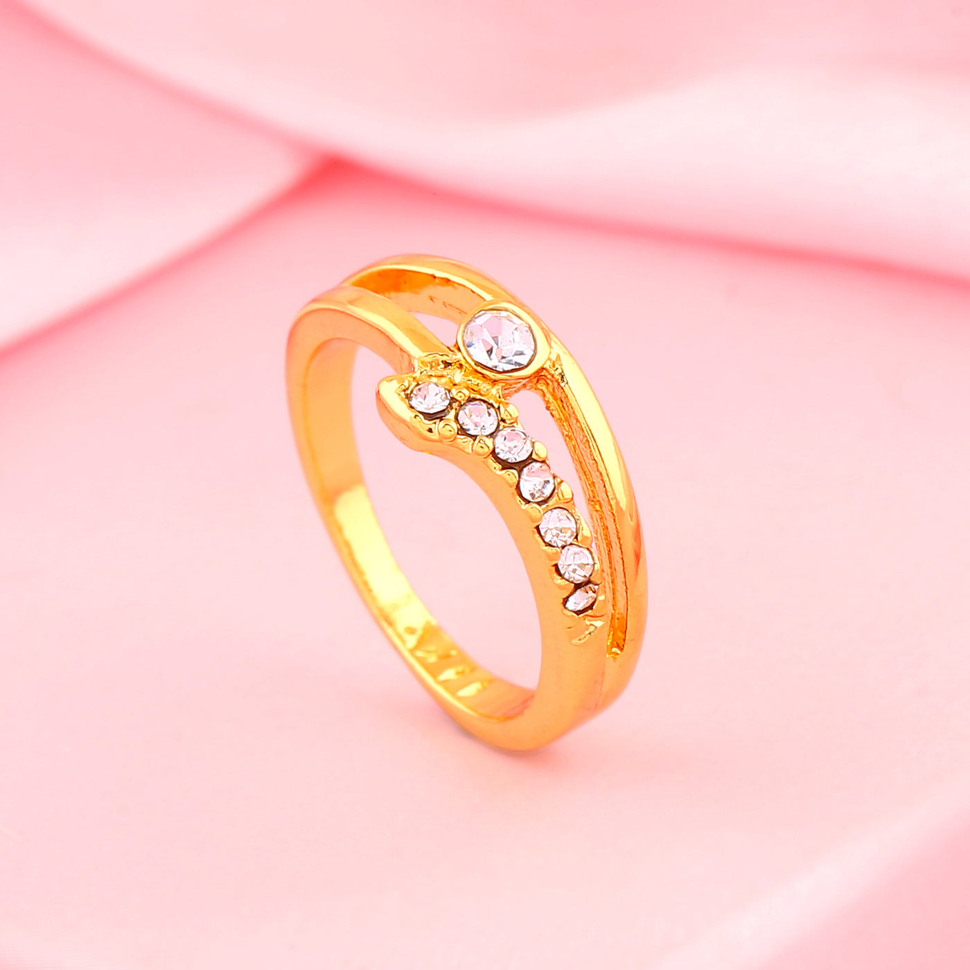 Estele Gold Plated Gorgeous Finger Ring for Women