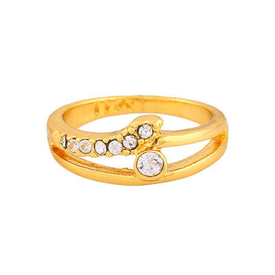 Estele Gold Plated Gorgeous Finger Ring for Women