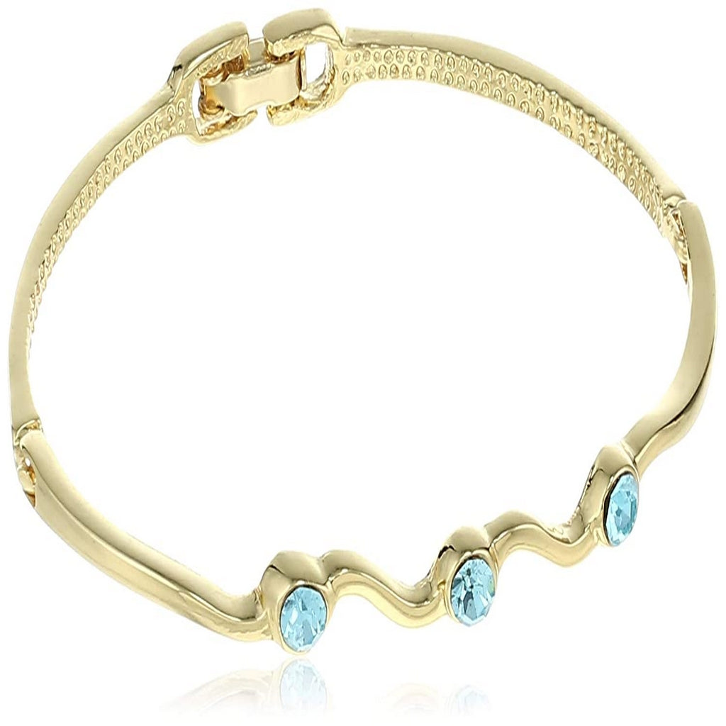 Estele - Gold Plated Austrian Crystal Bracelet with Blue stones for Women