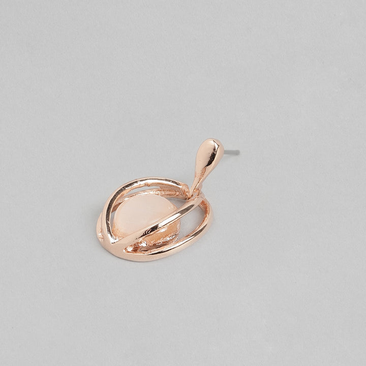 Estele 24 KT Rosegold Plated Fancy Shell Pendent Set for Women / Girls