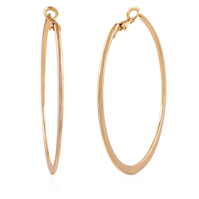 Special Golden Polish Big Round Hoop Earrings For Women & Girls