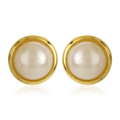 Round Pearl Small Stud Earrings