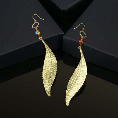 Estele Floral Design Crystal Dangle Earrings for women