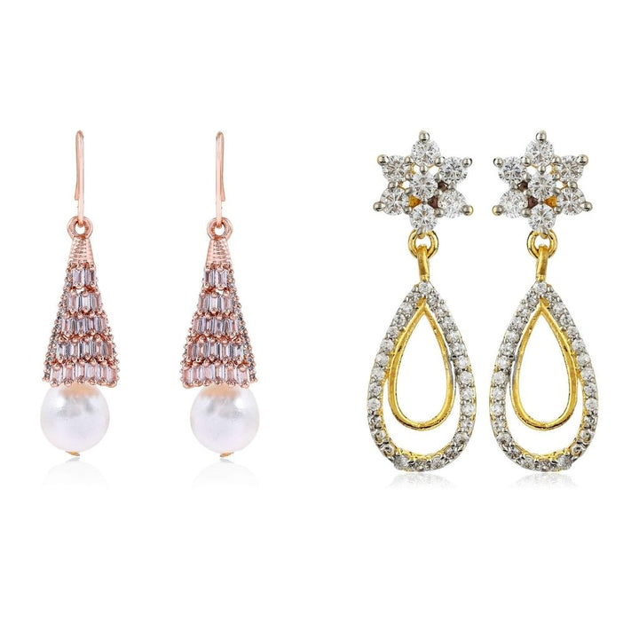 Estele Valentines Day Gift For Wife AD Earrings For Girls & Women