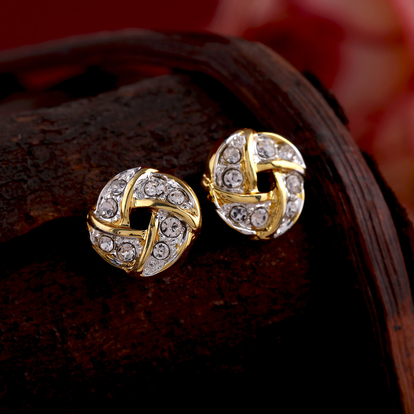 Round Austrian Crystal Stud earrings