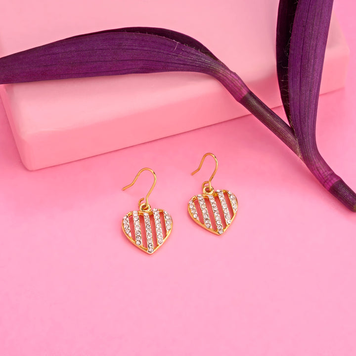 Diamante Heart Earrings
